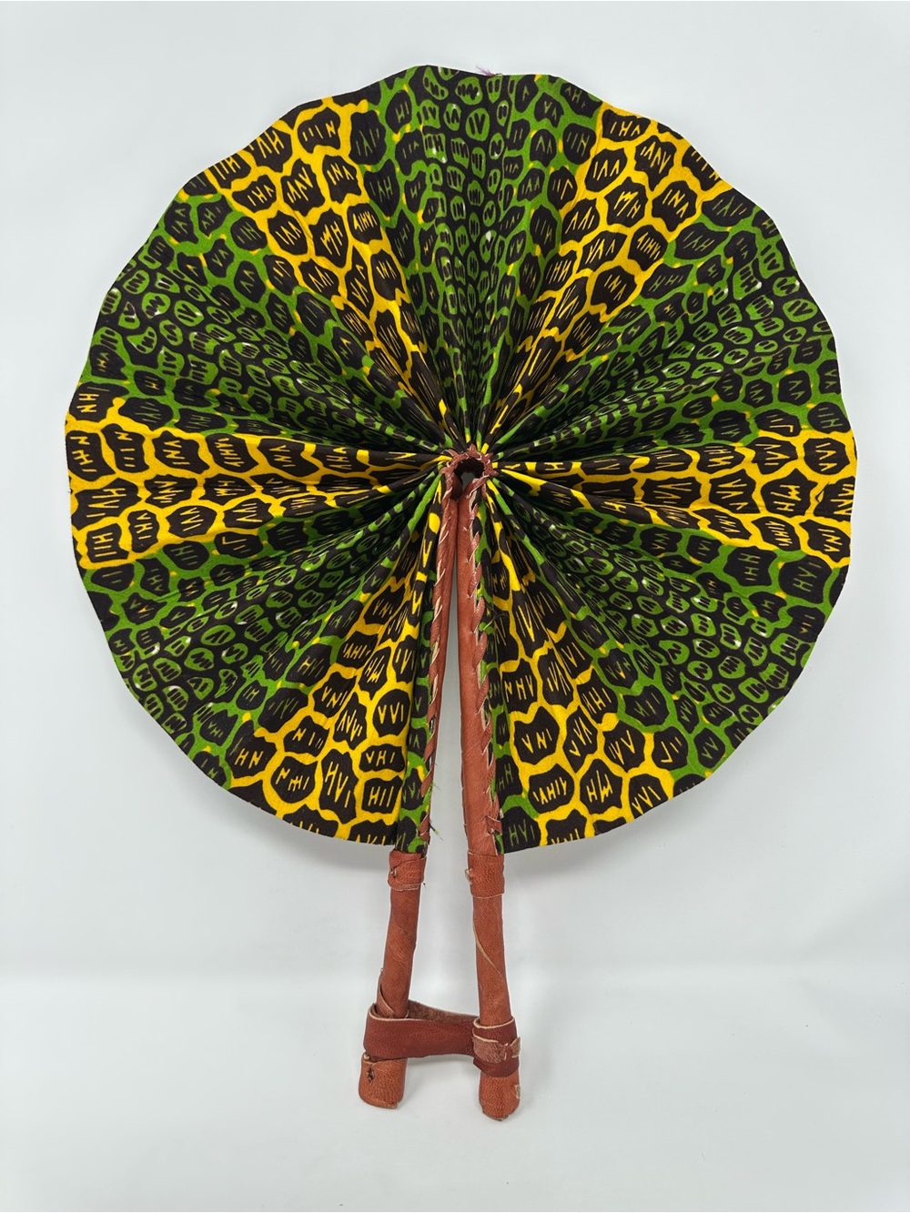 Handmade African Ankara Print Folding Hand Fan Portable Summer Cooling Fan